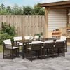 vidaXL Garden Dining Set 9 pcs Brown Poly Rattan