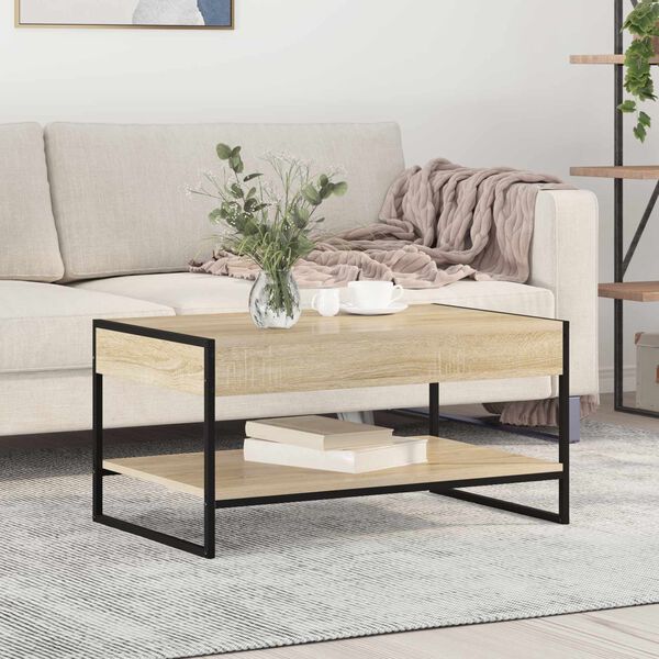 vidaXL Coffee Table Sonoma 80 x 50 x 40 cm Engineered Wood