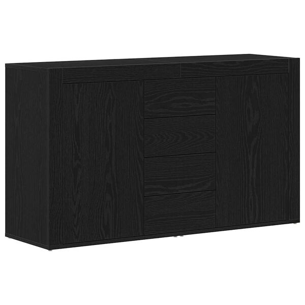 vidaXL Sideboard Black Oak 120 x 36 x 69 cm Engineered Wood