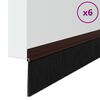 vidaXL Self-adhesive Door Brush Seals 6 pcs Brown 100 cm