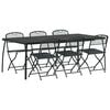 vidaXL Outdoor Furniture Set 7 pcs Anthracite Iron and Steel