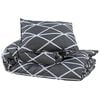 vidaXL Duvet Cover Set Grey 140x200 cm Cotton