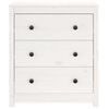 vidaXL Sideboard White 70x35x80 cm Solid Wood Pine