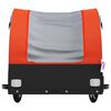 vidaXL Bike Trailer Black and Orange 45 kg Iron