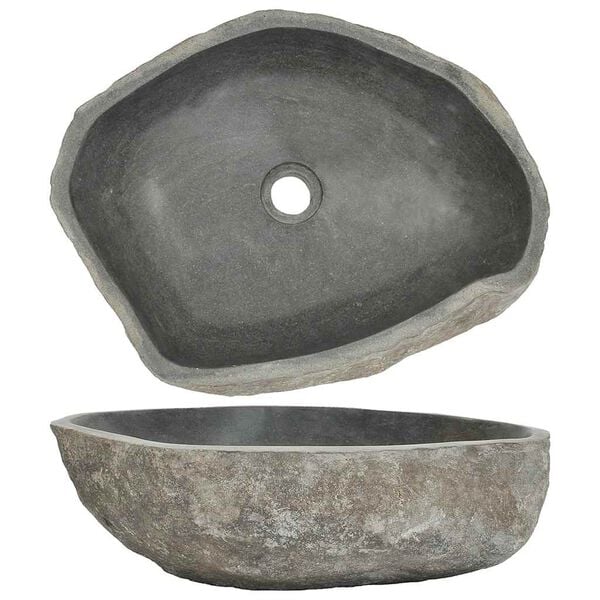 vidaXL Basin River Stone Oval (45-53)x(34-41) cm