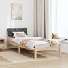 vidaXL Bed frame Brown and dark grey 80 x 200 cm Solid pine wood
