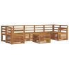 vidaXL Outdoor Sofa Set 8 pcs Natural Solid Acacia Wood