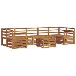 vidaXL Outdoor Sofa Set 8 pcs Natural Solid Acacia Wood