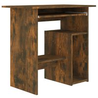 vidaXL Desk Smoked Oak 80x45x74 cm Engineered Wood