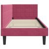 vidaXL Corner Bed Frame with Headboard Wine Red 80 cm x 200 cm Velvet