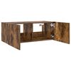 vidaXL TV Wall Cabinet with LED Lights Smoked Oak 80x35x31 cm