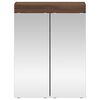 vidaXL Bathroom Mirror Cabinet TULUM Brown Oak 60 x 16.5 x 78 cm