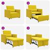 vidaXL Single Sofa Bed Reclining Yellow 90 x 165 x 87 cm Velvet