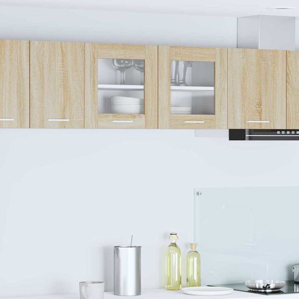 vidaXL Hanging Cabinet with Door Sonoma Oak and White 80 x 31 x 40 cm