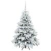 vidaXL Artificial Christmas Tree with 150 LEDs White 120 cm PE and PVC