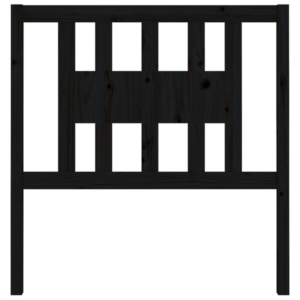 vidaXL Headboard Black 96x4x100 cm Solid Wood Pine