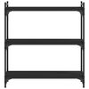 vidaXL Bookcase 3-Tier Black 80x30x86 cm Engineered Wood
