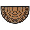 vidaXL Door Mat Half Round 45x75 cm Rubber and Coir
