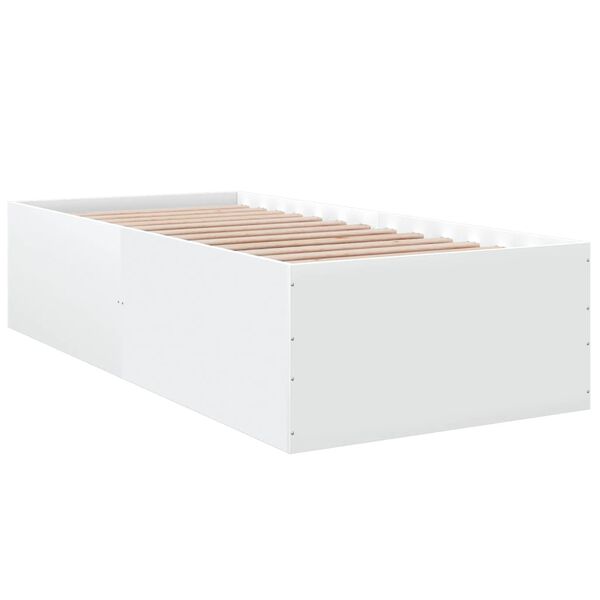 vidaXL Bed Frame without Mattress White 90x190 cm Single