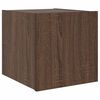 vidaXL TV Wall Cabinets with LED Lights 2 pcs Brown Oak 30.5x35x30 cm