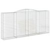 vidaXL Arched Gabion Baskets 2 pcs 400x50x180/200 cm Galvanised Iron