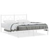 vidaXL Metal Bed Frame without Mattress with Headboard White 150x200cm