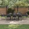 vidaXL Garden Dining Set 9 pcs Black Steel