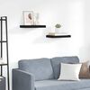 vidaXL Floating Wall Shelves 2 pcs Black 40x23x3.8 cm MDF