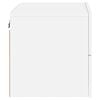vidaXL Wall-mounted Bedside Cabinets with LED Lights 2 pcs White