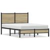 vidaXL Metal Bed Frame without Mattress Sonoma Oak 120x200 cm