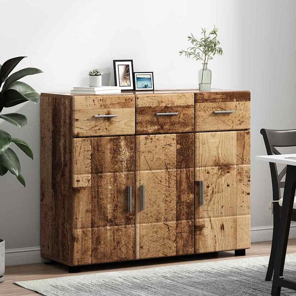 vidaXL Sideboard FLORIN Old Wood 88.5 x 30.5 x 73 cm Engineered Wood