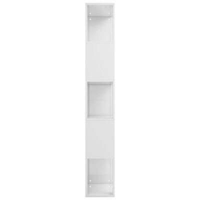 vidaXL Book Cabinet/Room Divider High Gloss White 45x24x159 cm Engineered Wood