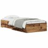 vidaXL Bed Frame with Drawers Old wood 100 x 200 cm Engineered wood