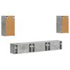 vidaXL TV Cabinet Set Wall-mounted 5 pcs Concrete Grey Engineered Wood