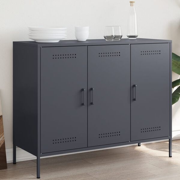 vidaXL Sideboard Anthracite 100.5x39x79 cm Steel