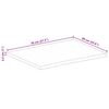 vidaXL Table Top Live Edge 70x60x2.5 cm Solid Wood Mango