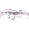 vidaXL Bed Frame without Mattress 120x200 cm Solid Wood Pine