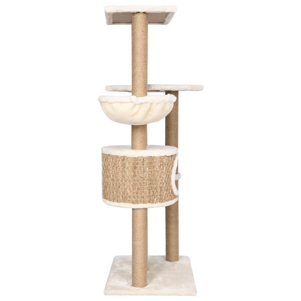 vidaXL Cat Tree with Scratching Post 126cm Seagrass