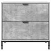 vidaXL Bedside Table Concrete grey 63.5 x 36 x 61 cm Engineered wood