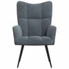 vidaXL Relaxing Chair Dark Grey 70 x 61 x 96.5 cm Velvet