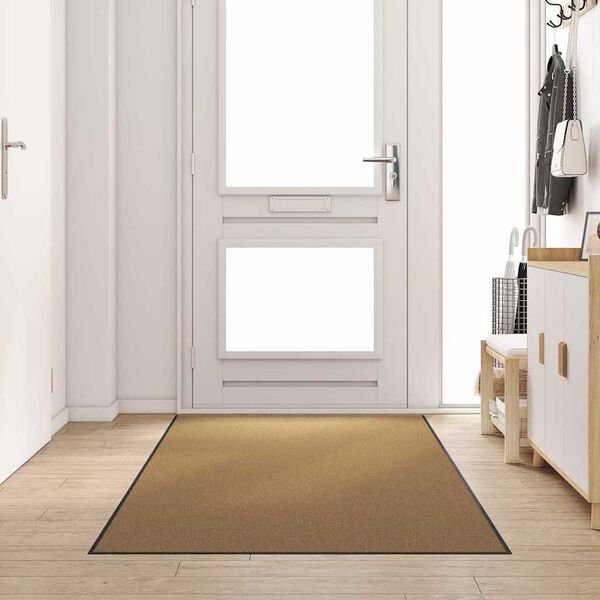 vidaXL Doormat Other Cream and Black 120 x 300 cm Polyamide and PVC