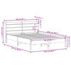 vidaXL Bed Frame without Mattress White 150x200 cm King Size Solid Wood Pine