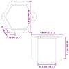 vidaXL Garden Planter Hexagon 69x60x45 cm Stainless Steel