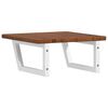 vidaXL Basin Shelf Wall Mounted Steel and Solid Wood Oak