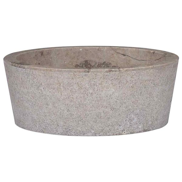 vidaXL Sink Grey &Oslash;40x15 cm Marble