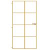 vidaXL Interior Door Slim Golden 102.5x201.5 cm Tempered Glass and Aluminium
