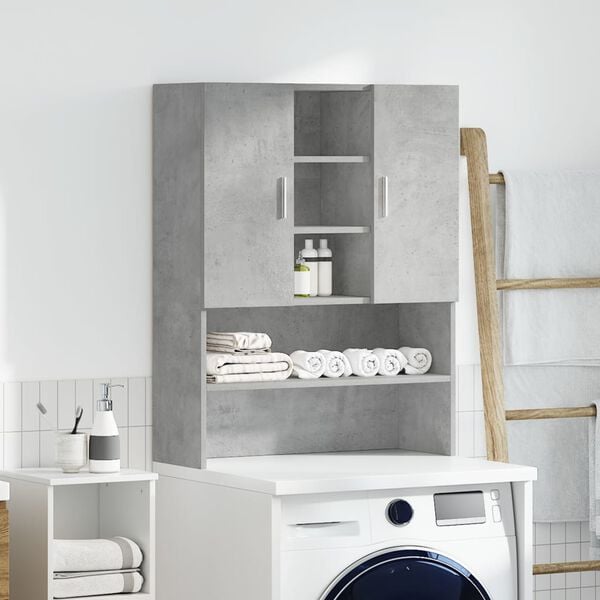 vidaXL Washing Machine Cabinet Concrete Grey 70.5x25.5x90 cm