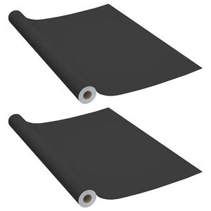 vidaXL Self-adhesive Furniture Films 2 pcs Black 500x90 cm PVC