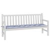 vidaXL Garden Bench Cushion Striped Blue and white 180 x 50 x 4 cm