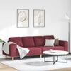 vidaXL Living Room Couch Wine Red 250 x 77 x 76 cm Polyester